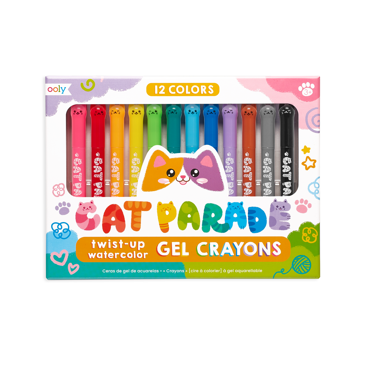 Cat Parade Gel Crayons - Set of 12