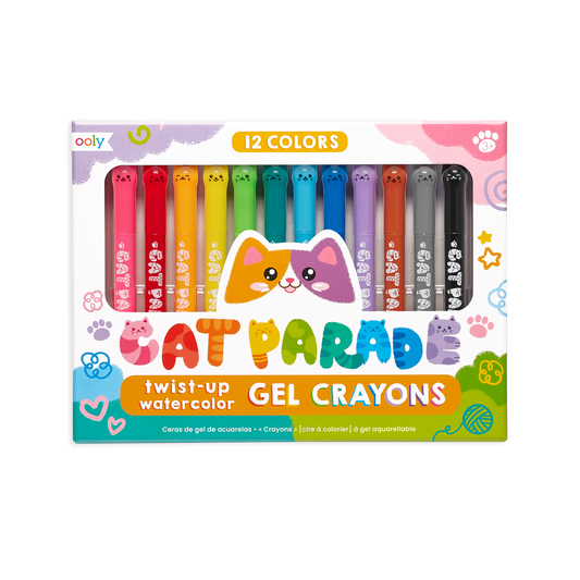 Cat Parade Gel Crayons - Set of 12