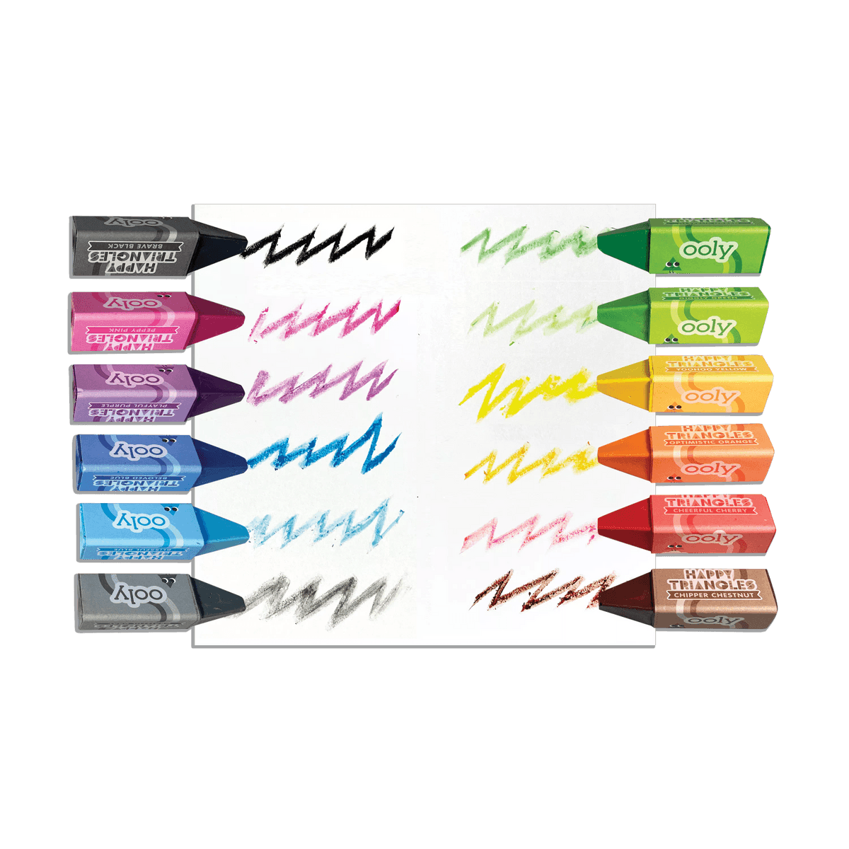Happy Triangles Jumbo Crayons - Set of 12