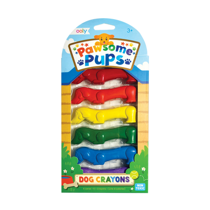 Pawsome Pups Dog Crayons - Set of 6