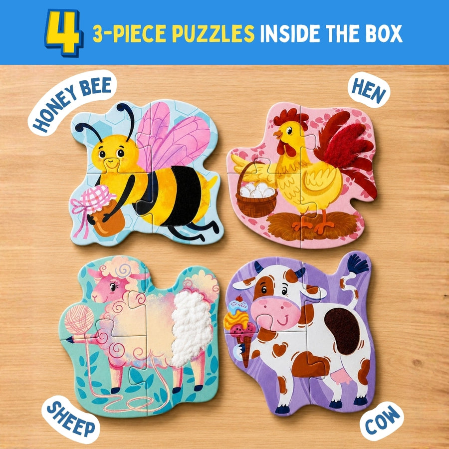 MY FIRST TOUCH & FEEL PUZZLES - FARM ANIMALS