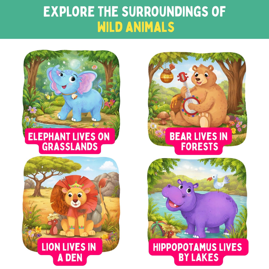 MY FIRST TOUCH & FEEL PUZZLES - WILD ANIMALS