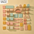 Playbox Wooden Building Blocks Toys Set (1 Years +) Imagination and Creativity | Mini & Large Blocks Set (Large) Large Pack: 45 Blocks