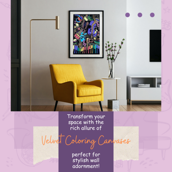 PEPPLAY VELVET COLOURING POSTERS - MELODIES OF MUSIC