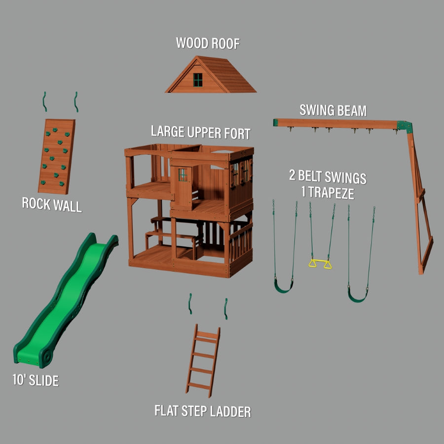BYD HILL CREST PLAY TOWER (INCL. SWINGS)