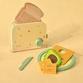 Playbox Roasty Toasty Wooden Toaster Kitchen Set Toddler & Kids Pretend Play Cooking Toy Set (1 Years +) Imagination and Creativity | Kids Toys for Cooking Simulation Educational Toys