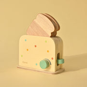 Playbox Roasty Toasty Wooden Toaster Kitchen Set Toddler & Kids Pretend Play Cooking Toy Set (1 Years +) Imagination and Creativity | Kids Toys for Cooking Simulation Educational Toys