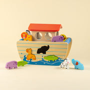 Playbox Wild Cruise Wooden Animal Ark Toy, Educational Animal Transport Ship, Noah's Ark Inspired Toy Set, Animal Adventure Wooden Toy, Imaginative Play Ark with Animals, Creative Animal Ship Playset