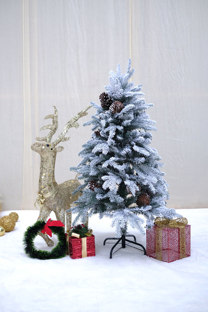 SWEN 4 feet EATON christmas tree with frosting and pine cones