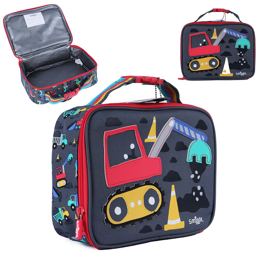 Smiggle Glide Teeny Tiny Square Lunchbox Grey, 3Y+