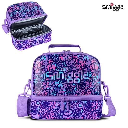 Smiggle Vivid Hardtop Lunchbox Lilac, 3Y+
