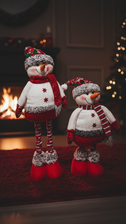 ALORA, Pack of 2 Cozy Plush Snowman Figures by SWEN