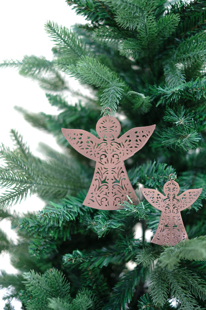 ELENA by SWEN, pack of 2 Filigree Peace Angel Christmas Tree Ornaments