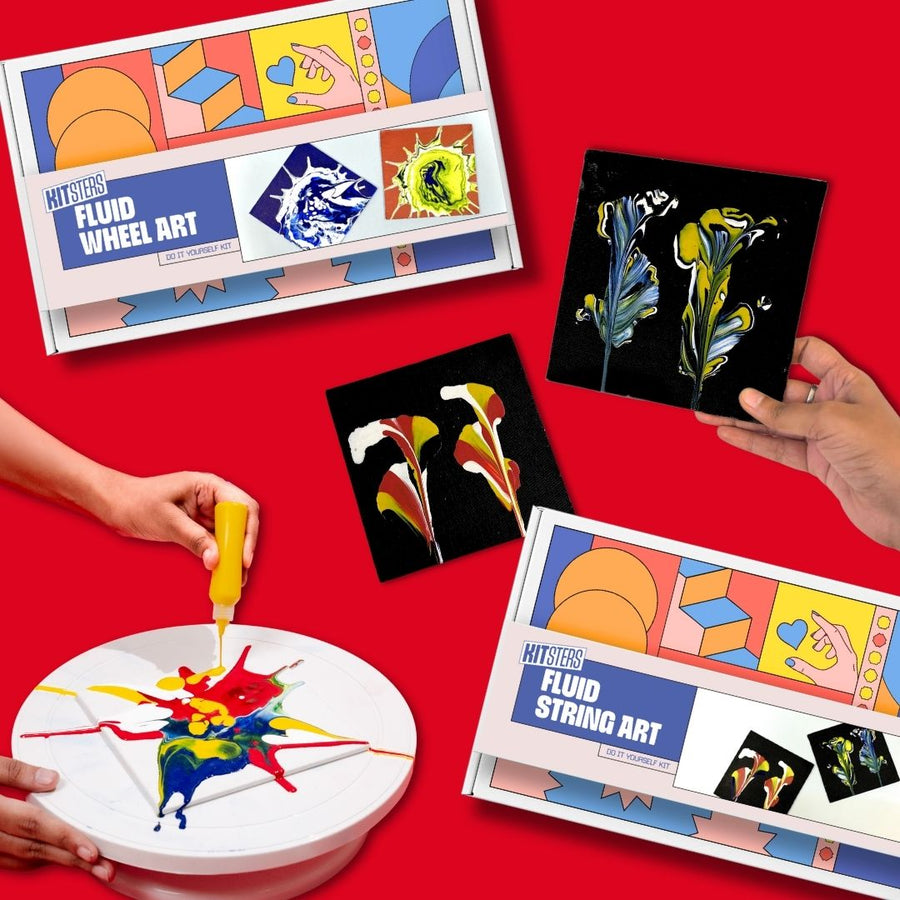 COMBO: DIY Fluid Wheel Art Kit & DIY Fluid String Art Kit