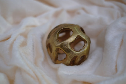 BALIN by SWEN, gold color decorative metal bauble for Christmas decorations