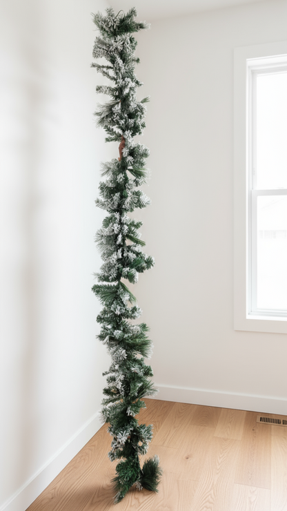 EVERMERE, the Luxury Flocked Pine Garland by SWEN