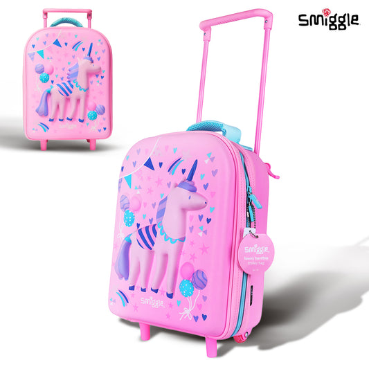 Smiggle Glide Teeny Tiny Hardtop Trolley Bag Pink, 3Y+