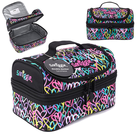 Smiggle NE LBOX DBL DECK IHS I HEART BLACK