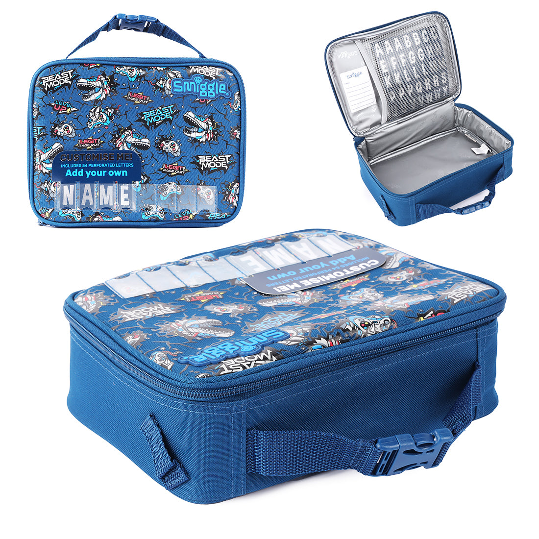 Smiggle NE LBOX SQ ATTACH ID FLY HI FLY HI NAVY | Lunchbag