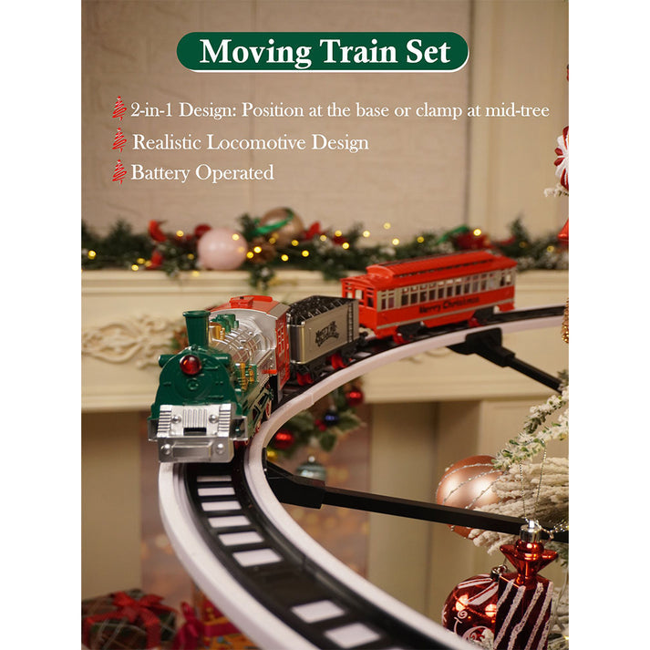 Little Surprise Box,Train around the tree set with Light and Sound for Christmas Tree Decor
