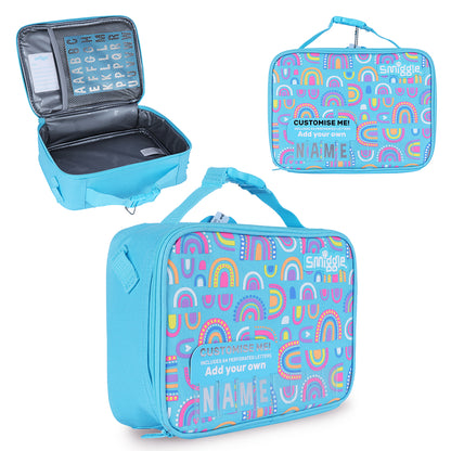 Smiggle Fly High Square Attach Id Lunchbox Blue, 3Y+