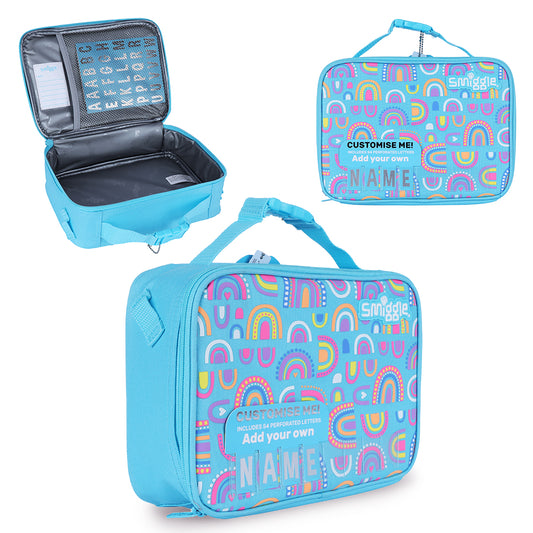 Smiggle Fly High Square Attach Id Lunchbox Blue, 3Y+