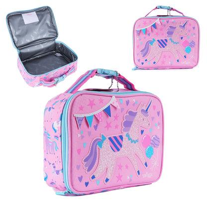 Smiggle Glide Teeny Tiny Square Lunchbox Pink, 3Y+