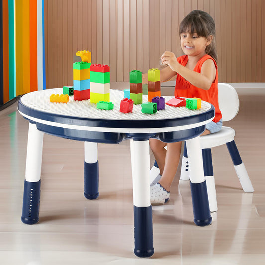 OPlus Blocks cum Sensory Table with chair - Blue color