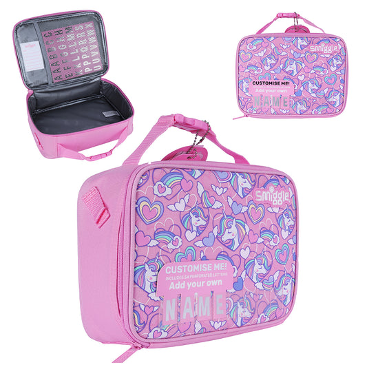 Smiggle NE LBOX SQ ATTACH ID FLY HI FLY HI PINK | Lunchbag