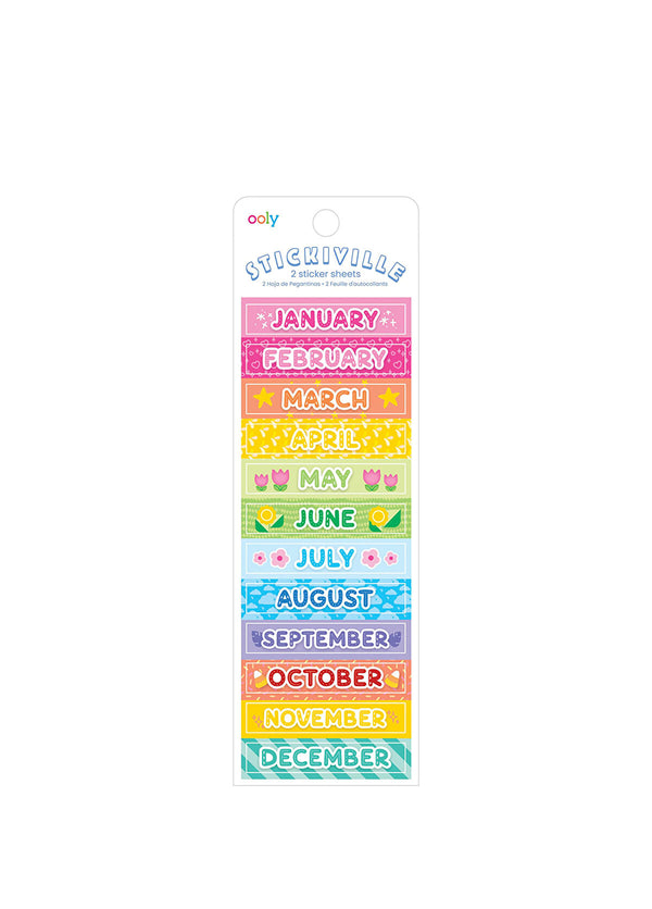 Stickiville Stickers: Months Of The Year