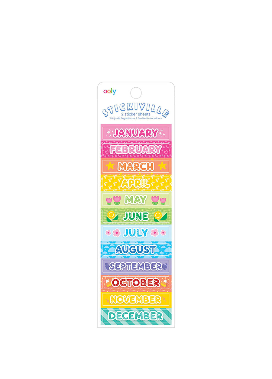 Stickiville Stickers: Months Of The Year