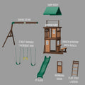 LAKEWOOD PLAY TOWER WITH SWINGS AND SLIDE