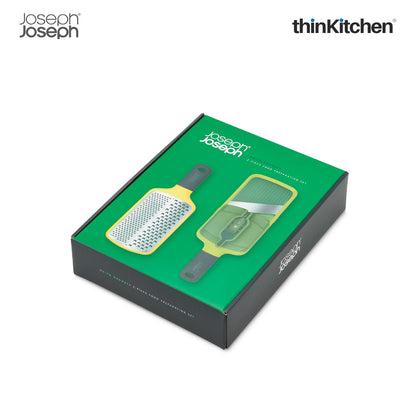 thinKitchen™ Joseph Joseph Kitchen Gadgets, Set of 2, Mandoline Slicer & Grater, Multicolor