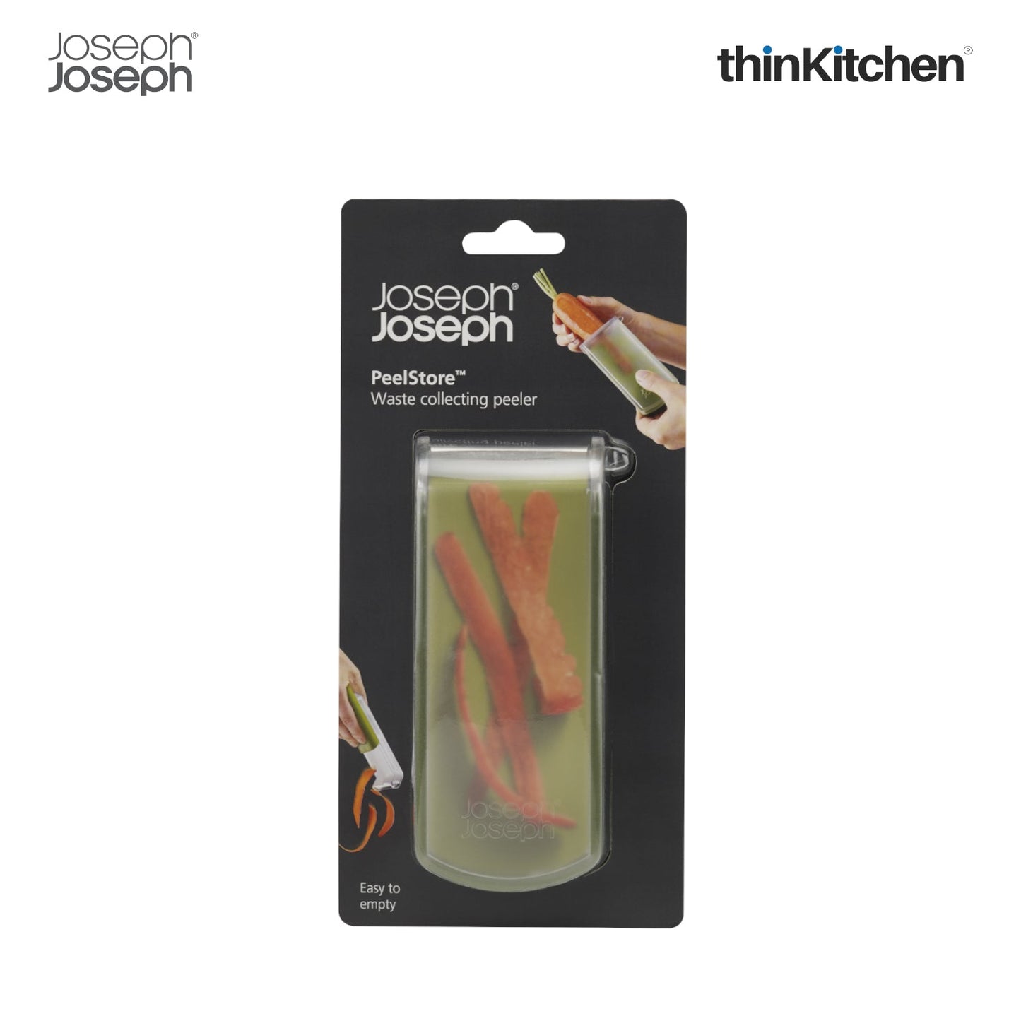 thinKitchen™ Joseph Joseph PeelStore Waste Collecting Peeler - Green