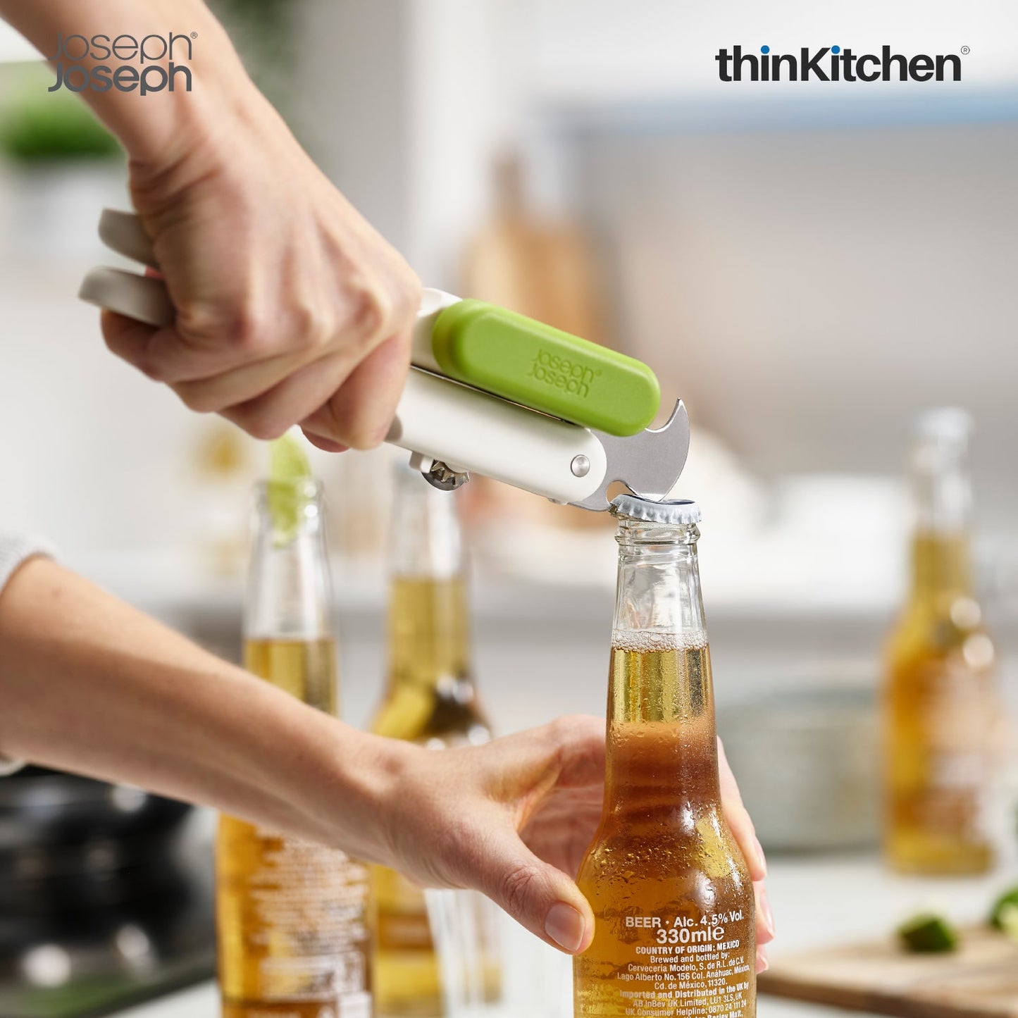 thinKitchen™ Joseph Joseph Pivot 3-in-1 Can Opener - White