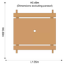 Plum Rectangular Picnic table with Parasol (Natural) | Purchase Table & Get Free Interactive Toy
