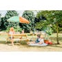 Plum Rectangular Picnic table with Parasol (Natural) | Purchase Table & Get Free Interactive Toy
