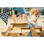 Plum Rectangular Picnic table with Parasol (Natural) | Purchase Table & Get Free Interactive Toy