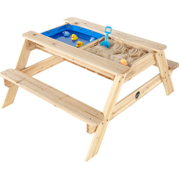 Plum Surfside Sand & Water Wooden Picnic Table | Purchase & Get 2 Free Interactive Toys