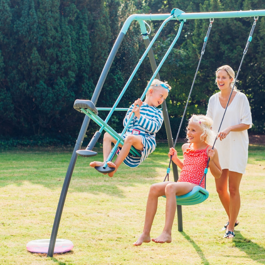 Plum® Premium Metal Single Swing and Glider with Mist | Special Offers