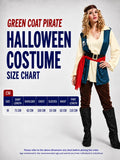 Green Coat Pirate Adult Halloween Costume Fancy Dress Up