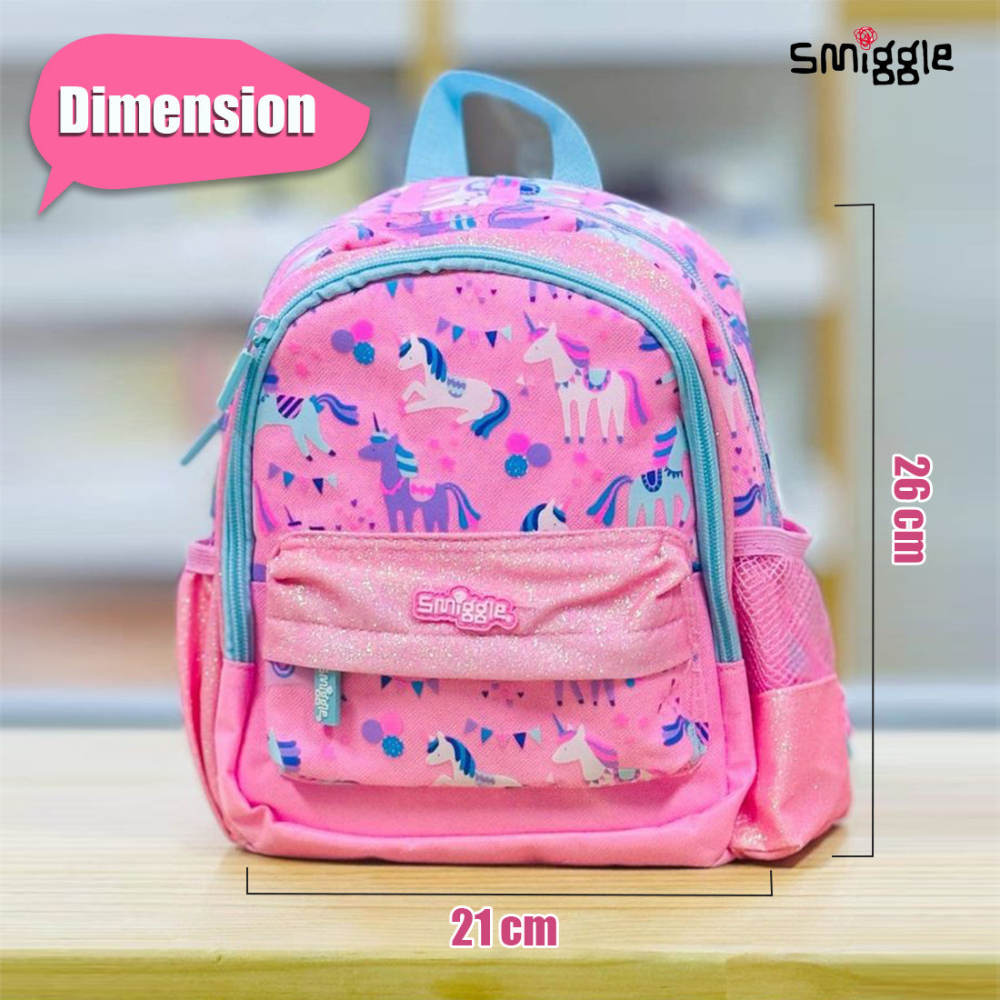 Smiggle Glide Teeny Tiny Backpack Pink, 3Y+