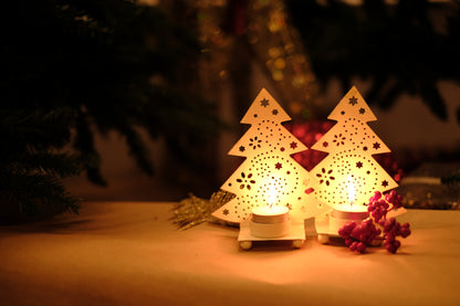 OMBRE, tree shaped metal shadow tea light holder by SWEN