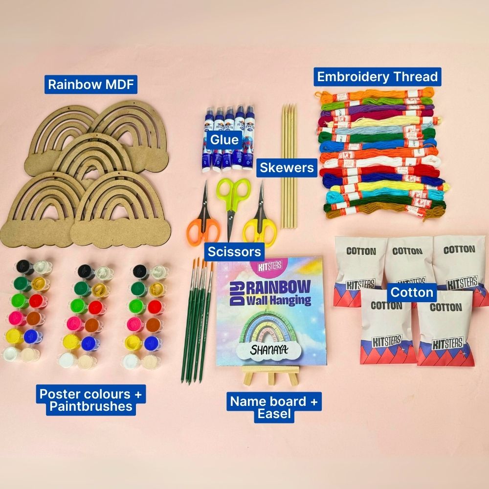 DIY Rainbow Wall Hanging Box (5 people)