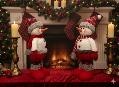 ALORA, Pack of 2 Cozy Plush Snowman Figures by SWEN