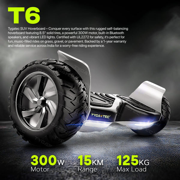 TYGATEC T6 Off-Road SUV Hoverboard (Carbon black)