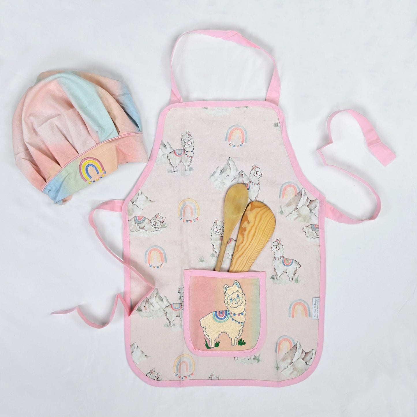 Ooh La Llama Apron Set - Little Chef Duo Set