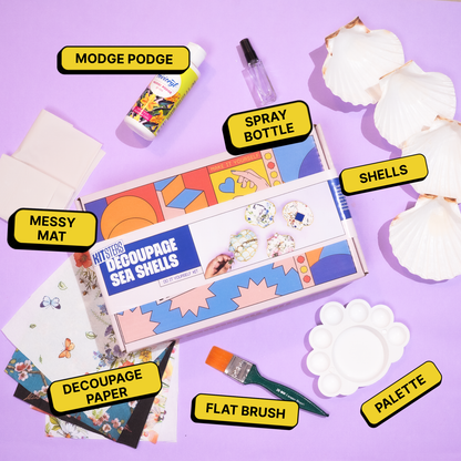 DIY Decoupage Shells Kit