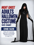 Night Ghost Adults Halloween Costume Dress Up