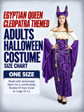 Egyptian Queen Cleopatra themed Adults Halloween Costume Dress Up